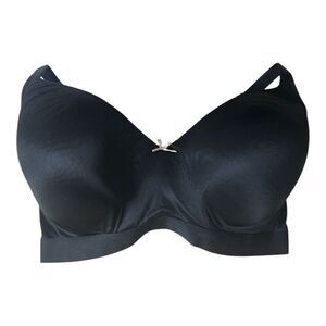 Cacique Black Balconette Bra Plus Size 40H Hiden Underwires Lightly Padded